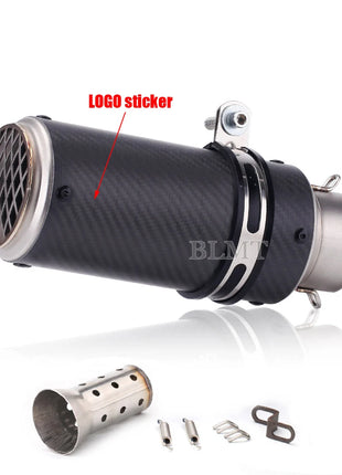 Universal 51/60mm motorcycle sc exhaust inox muffler carbon fiber exhaust with DB Killer for z900 R3 R25 MT07 MT09 R1 Z400 Z650