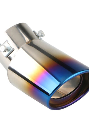 1PCS 2.5 inch Inlet Car Auto Exhaust Muffler Tip Pipe  Stainless Steel Chrome Trim Rear Tail Throat For Most Cars