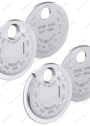 Professional Spark Plug Gap Tool - Dual-Scale Wire Gauge 0.02-0.1 Inch (0.6-2.4mm) for Motorcycle/Car Maintenance & Tuning