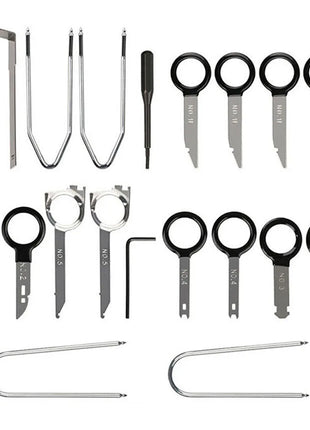 Brand New 20pcs Stereo Dash CD Player Removal Tool Set Automobile Accessories Car Radio Audio Removal Install Key Kit