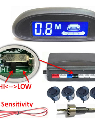 Multiple Radar Car Parktronic LED Parking Sensor Kit Radar Backlight Display Backup Monitor Detector System