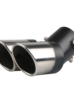 Universal Car Exhaust Muffler Exhaust Pipe Tail Throat Stainless Steel Car Muffler Tip Chrome Round Pipe Exhaust Tail Muffler