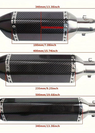 Kpr150 Horizon 350r3r25 Gsx Ninja250z400 Huanglong 300 Modified Small Hexagonal Exhaust Pipe Model Universal Modification Parts