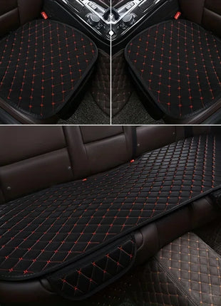3Pcs Cotton and linen Car Seat Cover Set Universal Car Seat Cover Cushion All Season Car Seat Protector Interior Car Accessories