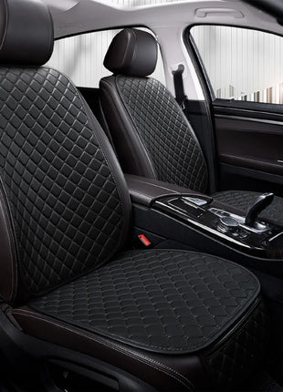 1PC cushion +1PC cushion PU leather front single-seat four-season universal embroidered seat cushion General dimensions are suit
