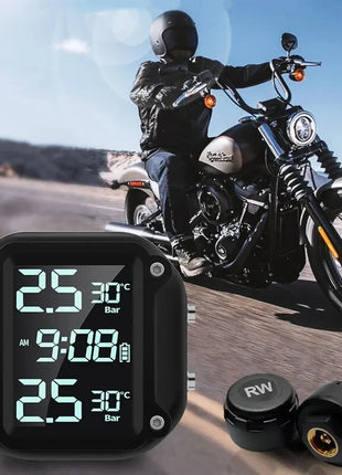 Motorcycle Wireless Tire Pressure Detector Motorcycle Tire Pressure Monitor M5 Combination Digital Display External Motorcycle W