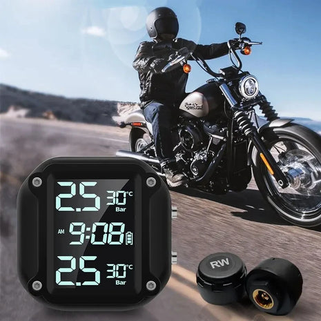 Motorcycle Wireless Tire Pressure Detector Motorcycle Tire Pressure Monitor M5 Combination Digital Display External Motorcycle W
