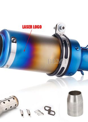 Universal 51/60mm motorcycle sc exhaust inox muffler carbon fiber exhaust with DB Killer for z900 R3 R25 MT07 MT09 R1 Z400 Z650
