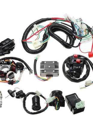 Motorcycle Ignition CDI Wire Harness Assembly Electric Starter Plug Control Switch 125cc 150cc 200cc 250cc Dirt Bike ATV Quad