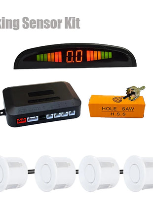 Car LED Parking Sensor Kit with 4 Radar Accurate Digital Display of Obstacle Distance Alarm Parktronic Kit Suitable For Most Car
