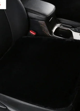 Plush Rabbit Fur Car Seat Cushion Winter Warmth Thick Wool Square Multicolor Cushion for Main Driver or Co-pilot Cover Universal
