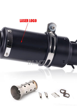 Universal 51/60mm motorcycle sc exhaust inox muffler carbon fiber exhaust with DB Killer for z900 R3 R25 MT07 MT09 R1 Z400 Z650