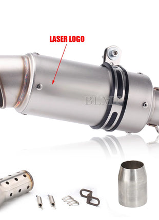 Universal 51/60mm motorcycle sc exhaust inox muffler carbon fiber exhaust with DB Killer for z900 R3 R25 MT07 MT09 R1 Z400 Z650