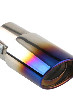 1PCS 2.5 inch Inlet Car Auto Exhaust Muffler Tip Pipe  Stainless Steel Chrome Trim Rear Tail Throat For Most Cars