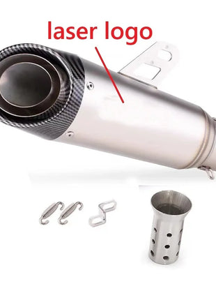 For Kawasaki Ninja Z900 Honda CB650R Yamaha R3 51mm Motorcycle Exhaust Muffler Pipe Escape 335mm Length
