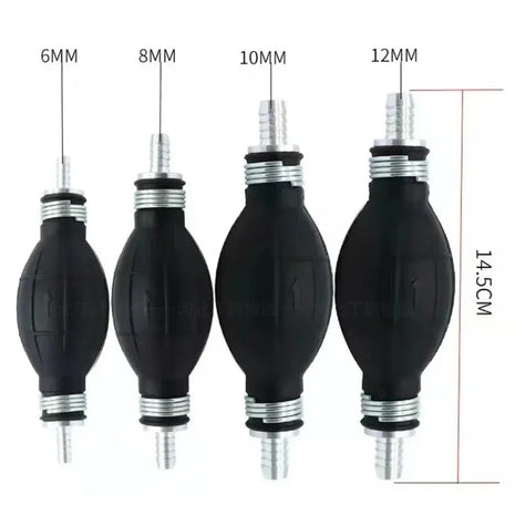 6mm/8mm/10mm/12mm Hand Fuel Pump Line Rubber Aluminum Hand Primer Bulb Diesel Oil Transfer Petrol for Car Boat Marine Outboard