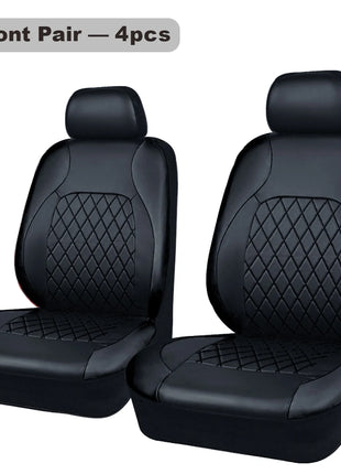 All Season Quited PU Leather Car Seat Cover Full Surrounded Seat Protector Waterproof Universal Fit Sedan Suv Pick-up Truck Seat