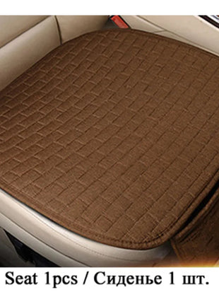 Car Flax Seat Cushion Protector Pad Car Seat Cover Front/Rear Seat Cover Automobile Cushion Pad Mat Backrest Auto Accessori