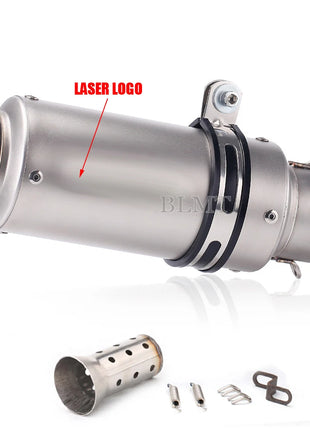 Universal 51/60mm motorcycle sc exhaust inox muffler carbon fiber exhaust with DB Killer for z900 R3 R25 MT07 MT09 R1 Z400 Z650