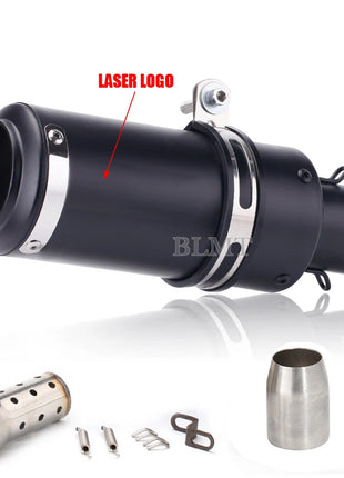 Universal 51/60mm motorcycle sc exhaust inox muffler carbon fiber exhaust with DB Killer for z900 R3 R25 MT07 MT09 R1 Z400 Z650