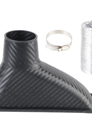 Universal Air Vent Tube Kit Turbo Air Inlet Tuyere Car Front Bumper Air Intake System Round/Square Nozzles Air Funnel Pipe Set