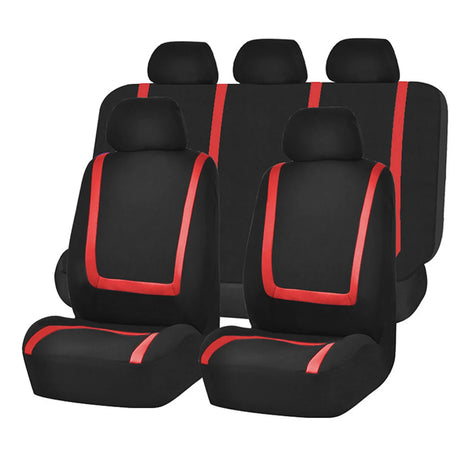 Universal Stripe Style Polyester Fabric Car Seat Covers car Leather Seat Covers