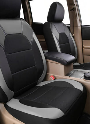 9 Pieces/set Car Seat Cover Car Leather Breathable Fabric Universal Pu Leather Car Seat Cushion Front And Rear Seat Full Protect