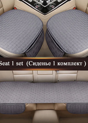 Car Flax Seat Cushion Protector Pad Car Seat Cover Front/Rear Seat Cover Automobile Cushion Pad Mat Backrest Auto Accessori