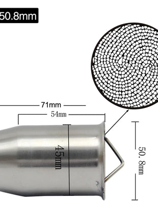 Alconstar- 51mm/60mm Inlet Motorcycle Exhaust Muffler Catalyst DB Killer Moveable DB Killer Silencer Noise Sound Eliminator Race
