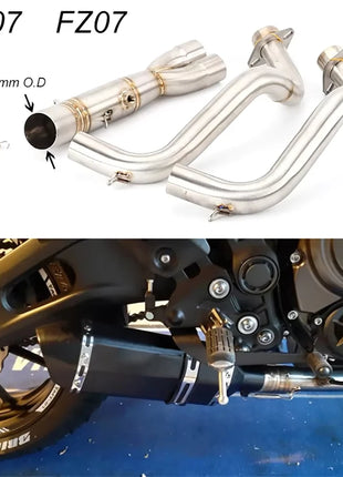 For Yamaha MT-07 FZ-07 MT07 FZ07 XSR700 2014-2023 Motorcycle Exhaust Front Pipe Muffler System Escape