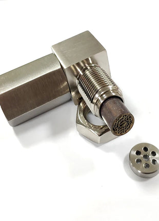 Exhaust Catalyst Rear Oxygen Sensor Spacer 90 Degree Mini Catalyst Lambda O2 Adapter CEL Fix, M18*1.5 Universal Free Shipping
