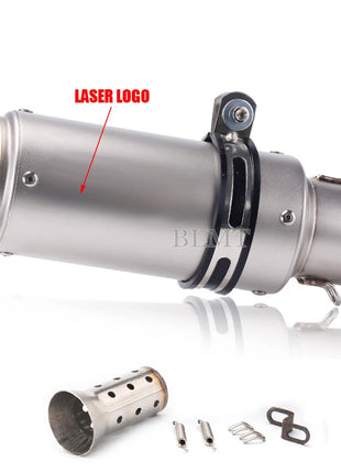 Universal 51/60mm motorcycle sc exhaust inox muffler carbon fiber exhaust with DB Killer for z900 R3 R25 MT07 MT09 R1 Z400 Z650