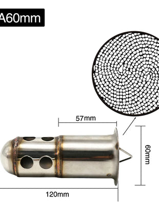 50.8mm 60mm Motorbike Universal Front Catalyst DB Killer Removable Silencer for Motorcycle Exhaust Muffler