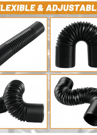 Car Cold Air Intake Tube Kit 2inch 2.5inch 3inch Flexible Air Inlet Duct Pipe System 51mm 63mm 76mm Universal