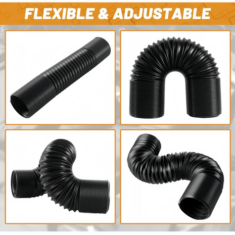Car Cold Air Intake Tube Kit 2inch 2.5inch 3inch Flexible Air Inlet Duct Pipe System 51mm 63mm 76mm Universal