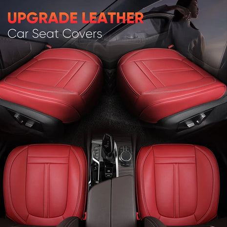 1PCS Nappa Leather Car Seat Cover Anti-Slip and Full Wrap Driver Car Seat Protector Mat Front Bottom Car Seat Cushion Cover