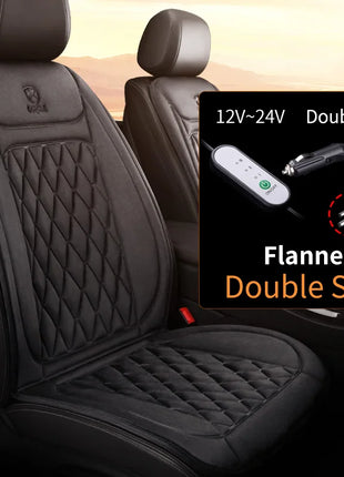 12-24v Heated Car Seat Cover 30' Fast Car Seat Heater Cloth/Flannel  Heated Car Seat Protector 25W Seat Heating Cover Car Seat