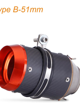 Universal Motorcycle Exhaust CNC Carbon Fiber Escape Muffler For Kawasaki Z900 FZ6 RC390 S1000XR