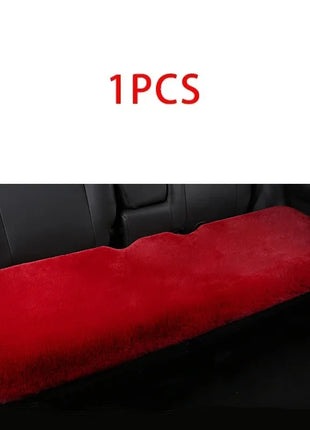 Plush Rabbit Fur Car Seat Cushion Winter Warmth Thick Wool Square Multicolor Cushion for Main Driver or Co-pilot Cover Universal