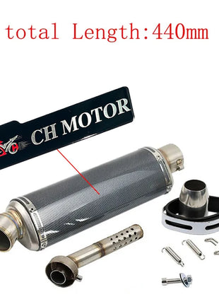 Universal 51mm Motorcycle Exhaust Muffler Escape Moto with DB Killer For Yamaha PCX125 FZ1N Z900 CBR500R R6 R25 R3 R1