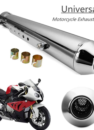 Universal Motorcycle Exhaust Muffler Retro Vintage Classic Electroplating Escap Moto for cg125 sr400 cb500 vt500 CM300 500 Cafe
