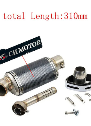 Universal 51mm Motorcycle Exhaust Muffler Escape Moto with DB Killer For Yamaha PCX125 FZ1N Z900 CBR500R R6 R25 R3 R1