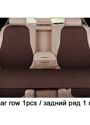 Car Flax Seat Cushion Protector Pad Car Seat Cover Front/Rear Seat Cover Automobile Cushion Pad Mat Backrest Auto Accessori