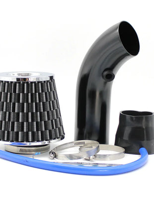 76mm Car Refitted Winter Mushroom Head Air Filter Intake Pipe Filter High Flow High Cold Air Filter Aluminum Pipe Kit