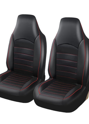 2 Front Universal PU Leather Car Seat Covers High Back Bucket Seat Cover Set for Most Cars, Trucks, SUVs and Van