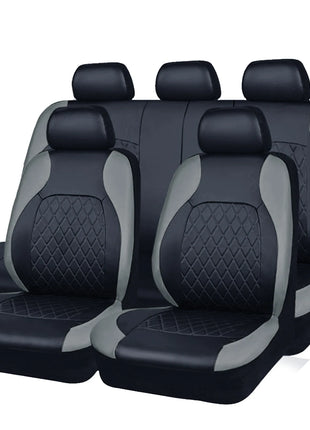 All Season Quited PU Leather Car Seat Cover Full Surrounded Seat Protector Waterproof Universal Fit Sedan Suv Pick-up Truck Seat