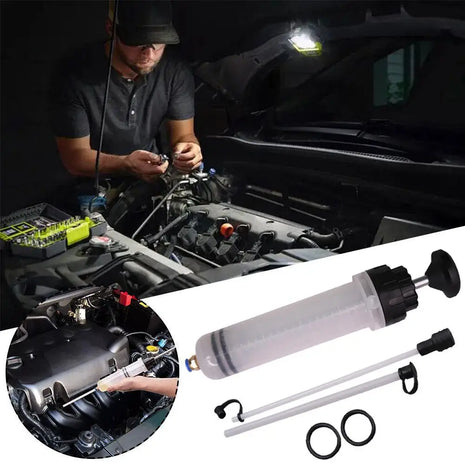 0.5L OilFluid Extractor Filling Oil Change Syringe Bottle Transfer Automotive Fuel Extraction Pump Hand Tool Oil Extractor Pump
