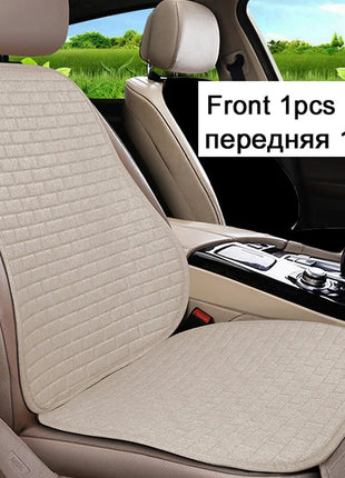 Car Flax Seat Cushion Protector Pad Car Seat Cover Front/Rear Seat Cover Automobile Cushion Pad Mat Backrest Auto Accessori