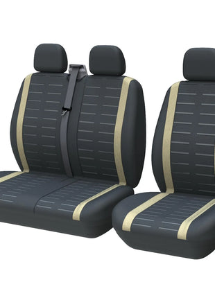 Universal 3D Stripe Seat Covers Fits Most Vans Trucks 2+1 Seat Covers for Single Driver and Passenger Seat Cover