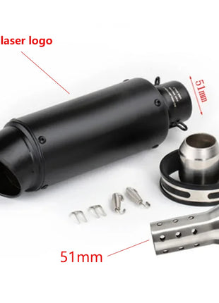 motorcycle exhaust inox muffler carbon fiber exhaust Universal 51/60mm with DB Killer for z900 R3 R25 MT07 MT09 R1 Z400 Z650